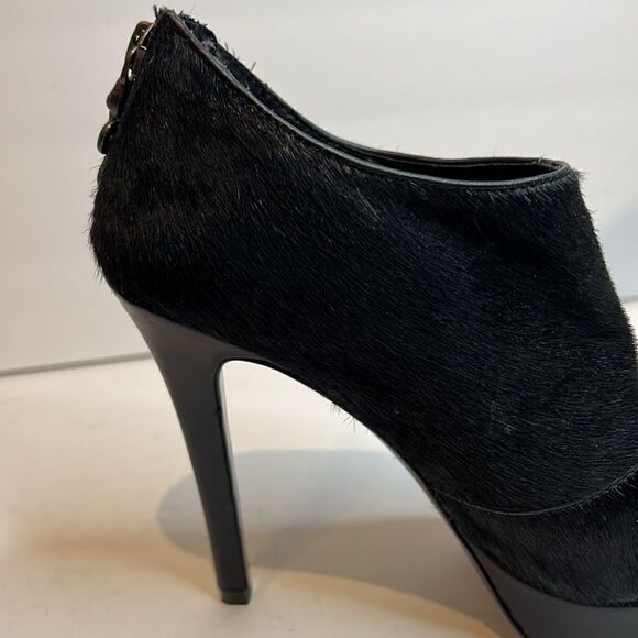House Of Harlow Black Calf Hair Ankle Booties Size 36 - Picture 13 of 15